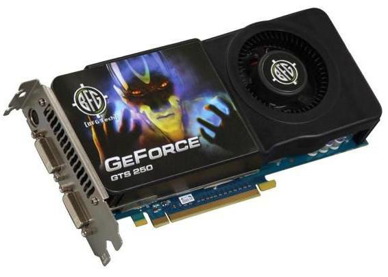 GeForce GTS 250: caracteristicile plăcii video