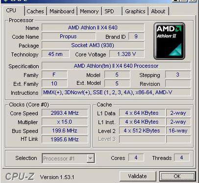 procesor AMD athlon ii x4 640