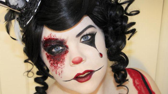 make-up clovn pentru Halloween